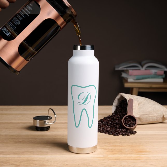 Personalised water bottle for dentist (Coffee (Rotated))