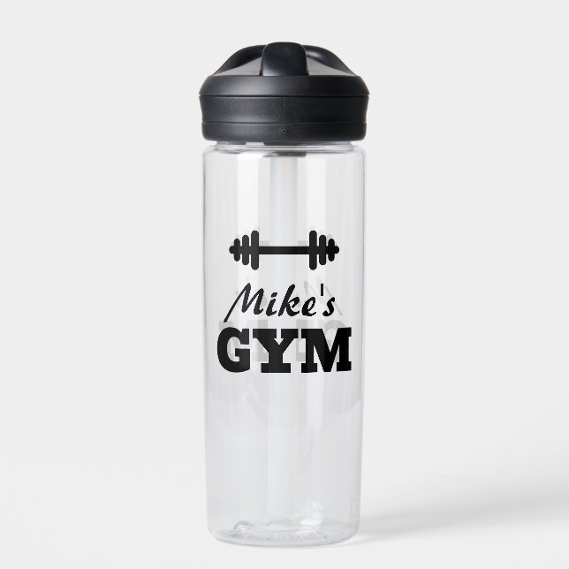 Personalised water bottle gift for gym and fitness (Front)