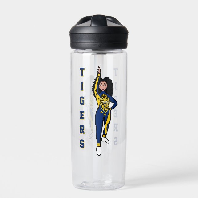 Personalised Water Bottle Gold Tiger 2 (Front)