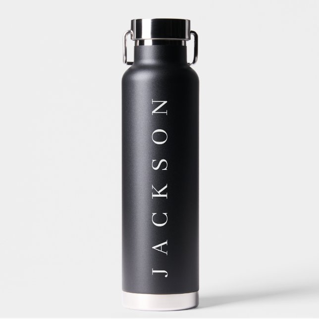 Personalised Water Bottle Stylish Custom Name (Front)