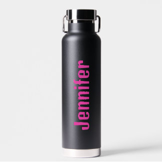 Personalised Water Bottle with Pink Custom Name 