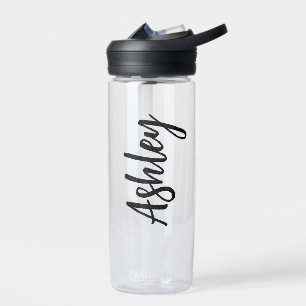 Personalised Water Bottle with Straw – Custom Name