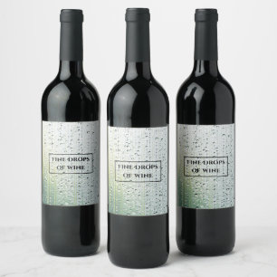 personalised water drops wine labels
