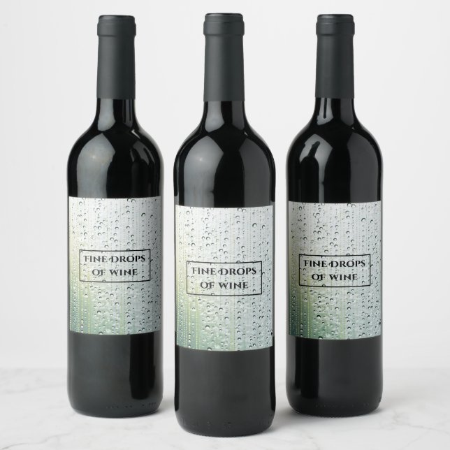 personalised water drops wine labels (Bottles)
