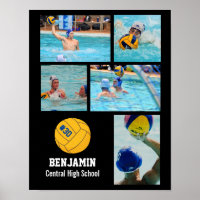 Personalised Water Polo Photo Collage Team Name #