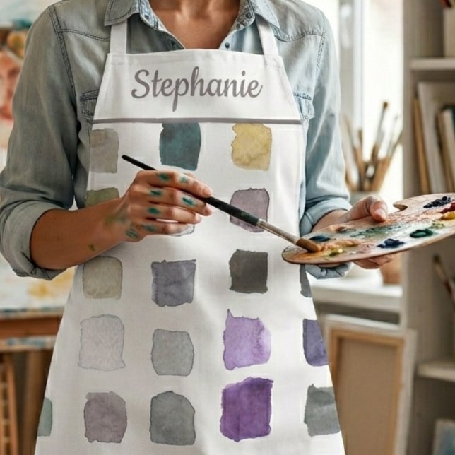 Personalised Watercolor Artist Apron (Creator Uploaded)