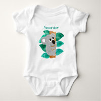 Personalised Watercolor Baby Koala Bear Animal