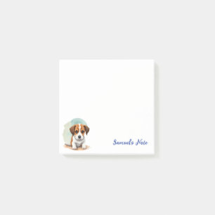 Personalised Watercolor Beagle Post-It Notes
