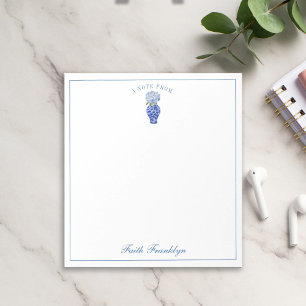 Personalised Watercolor Blue Hydrangea  Notepad