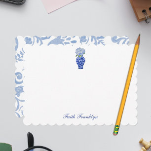 Personalised Watercolor Blue Hydrangea Thank You Card