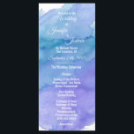 Personalised Watercolor Blue Wedding Programs Programme<br><div class="desc">Greet your guests at your wedding ceremony with these elegant personalised programs.  Watercolor blue,  teal,  turquoise background (customise to any colour) and white letters DIY templates for you to edit as you wish.  Contact designer for other variations.</div>