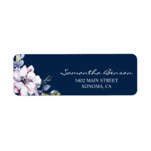 Personalised Watercolor Boho Floral Return Address