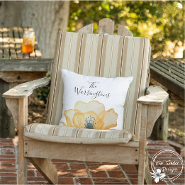 Personalised Watercolor Botanical Cushion