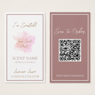 Personalised Watercolor Candle Scent Sampler Card