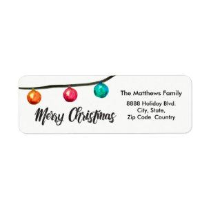 Personalised, Watercolor Christmas ball Ornaments