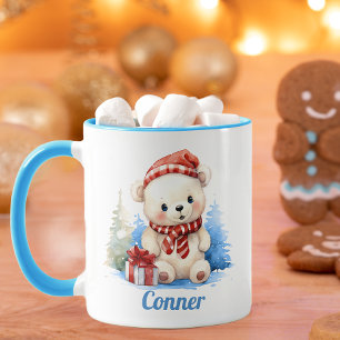 Personalised Watercolor Christmas Illustration  Mug