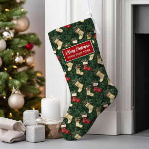 Personalised Watercolor Christmas Stocking Classic
