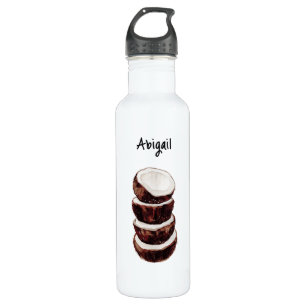 Personalised Watercolor Coconuts Water Bottle