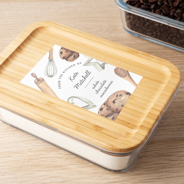 Personalised Watercolor Cookie Baking Food Label (Creator Uploaded)