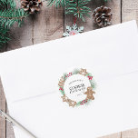 Personalised Watercolor Cookie Exchange Classic Round Sticker<br><div class="desc">This Watercolor Christmas Cookie Exchange Sticker is decorated with watercolor cookies,  foliage,  and berries. Easily customisable. Original Watercolor © Michele Davies.</div>
