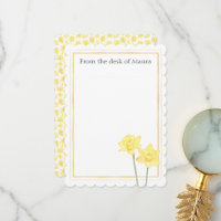 Personalised Watercolor Daffodil