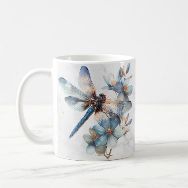 Personalised Watercolor Dragonfly Mug (Left)