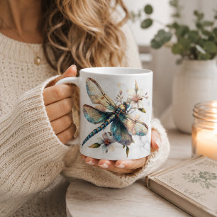Personalised Watercolor Dragonfly Mug