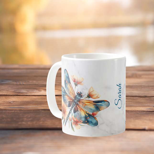 Personalised Watercolor Dragonfly Mug (Creator Uploaded)