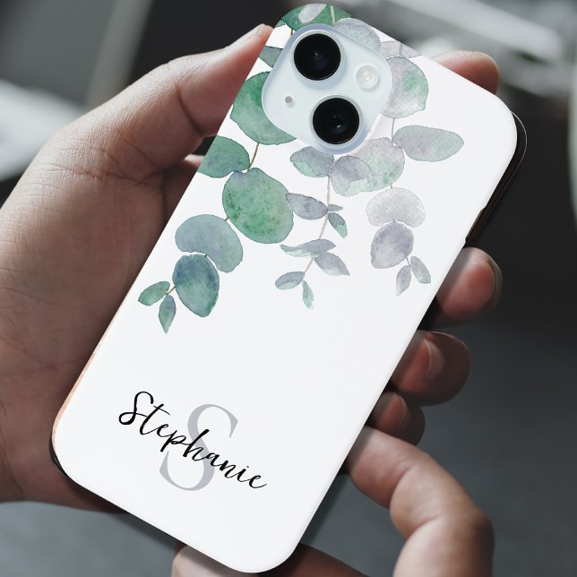Personalised Watercolor Eucalyptus  Case-Mate iPhone Case (Creator Uploaded)