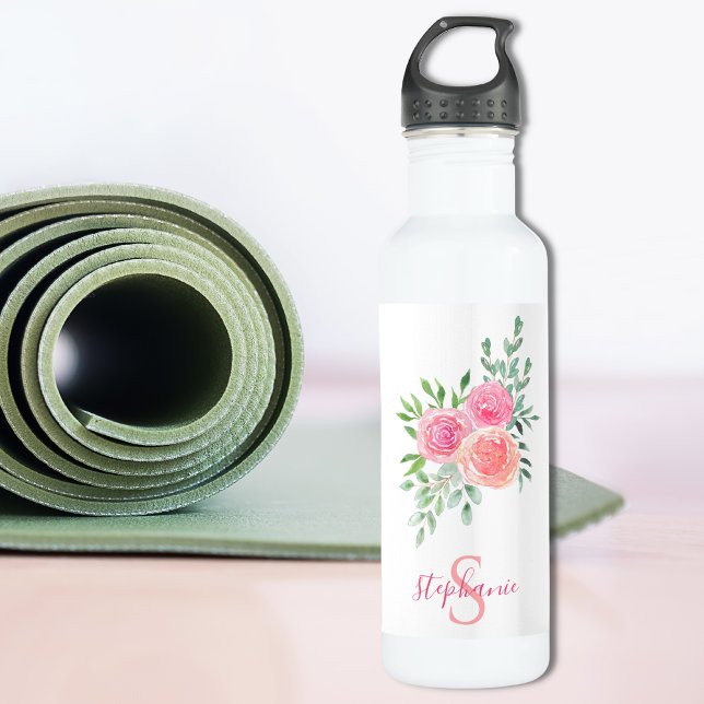 Personalised Watercolor Floral 710 Ml Water Bottle (Creator Uploaded)