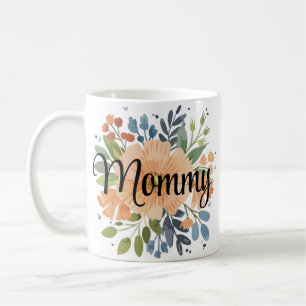 Personalised Watercolor Floral Elegance Coffee Mug