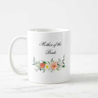 Personalised Watercolor Floral Wedding Favour Mug
