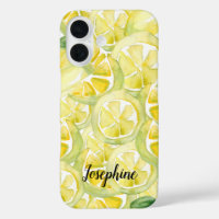 Personalised Watercolor Fresh yellow Lemons