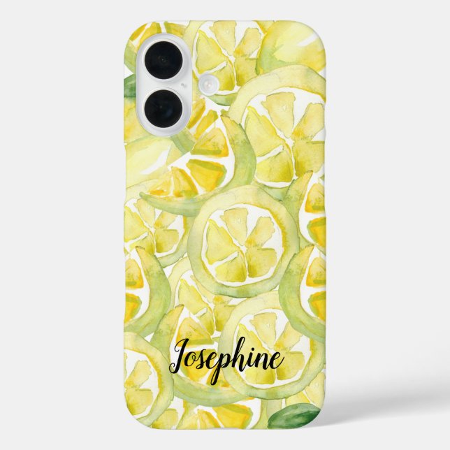 Personalised Watercolor Fresh yellow Lemons   Case-Mate iPhone Case (Back)