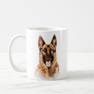 Personalised Watercolor German Shepherd Coffee Mug