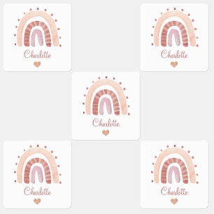 Personalised Watercolor Girl's Clothing Labels
