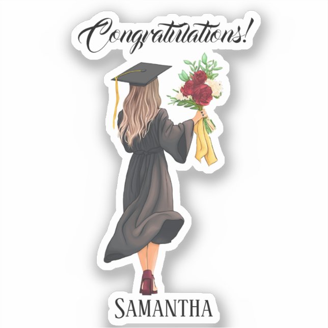 Personalised Watercolor Graduation  (Front)