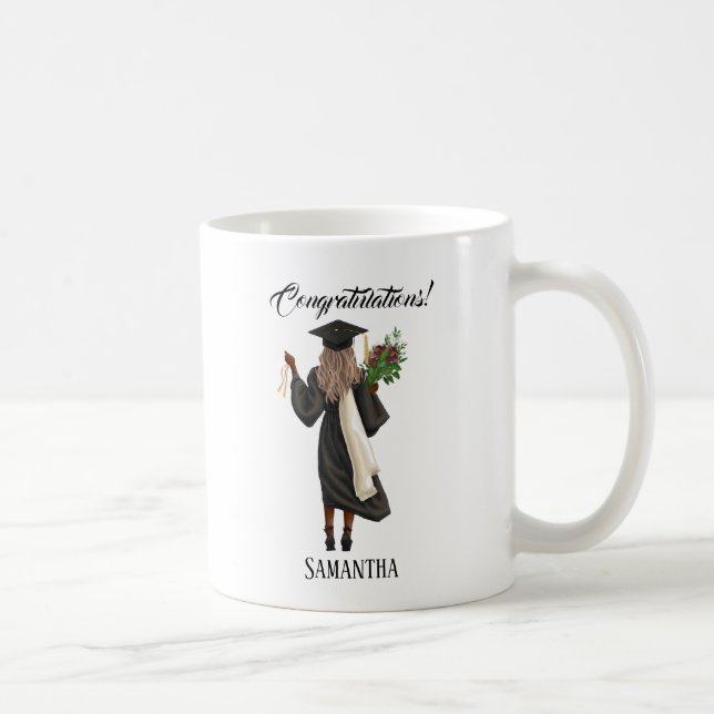 Personalised Watercolor Graduation (10) Coffee Mug (Right)