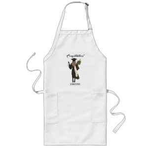Personalised Watercolor Graduation (10) Long Apron