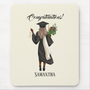 Personalised Watercolor Graduation (10) Mouse Mat