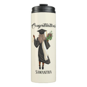 Personalised Watercolor Graduation (10) Thermal Tumbler