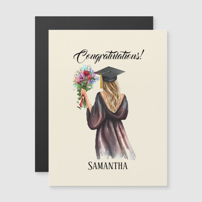 Personalised Watercolor Graduation (11) (Front/Back)