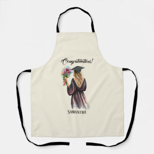 Personalised Watercolor Graduation (11) Apron