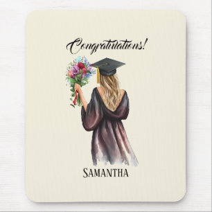 Personalised Watercolor Graduation (11) Mouse Mat