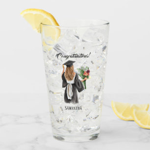 Personalised Watercolor Graduation (12) Glass