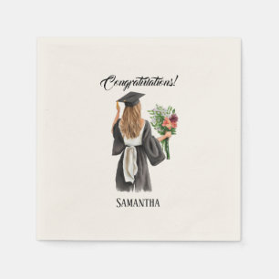 Personalised Watercolor Graduation (12) Napkin