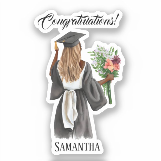 Personalised Watercolor Graduation (13) (Front)