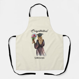 Personalised Watercolor Graduation (14) Apron