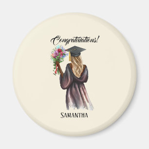 Personalised Watercolor Graduation (14) Magnet
