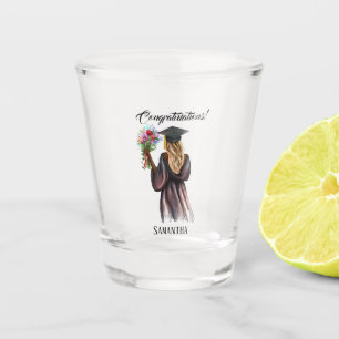 Personalised Watercolor Graduation (14) Shot Glass
